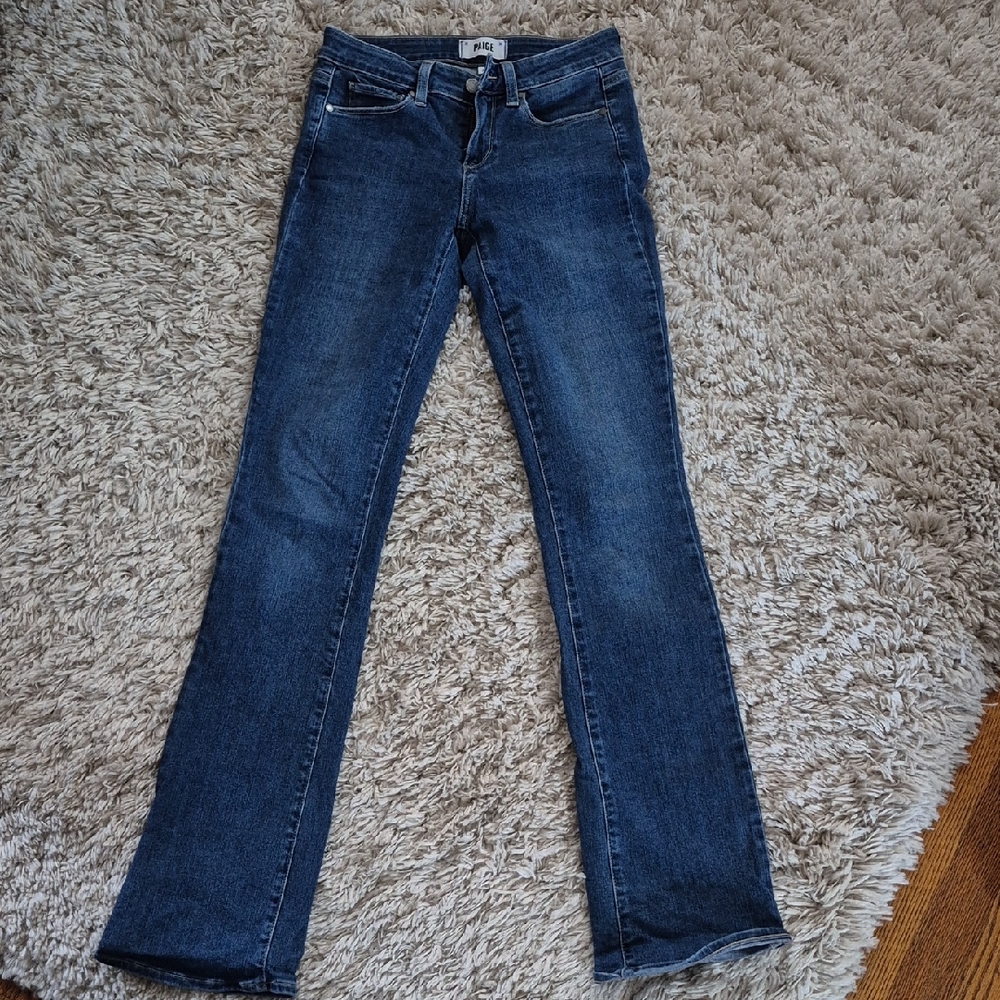 PAIGE Dark Blue Boot Cut Jeans